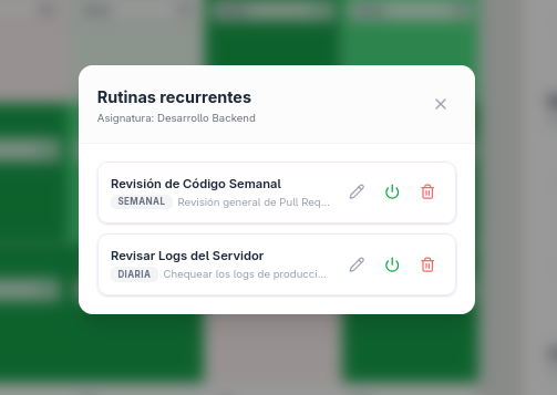 Rutinas Recurrentes Claro